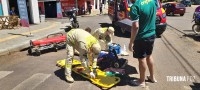 Motociclista é socorrido pelo Siate após colisão na Av. Javier Koelbel Motociclista é socorrido pelo Siate após colisão na Av. Javier Koelbel