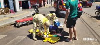 Motociclista é socorrido pelo Siate após colisão na Av. Javier Koelbel Motociclista é socorrido pelo Siate após colisão na Av. Javier Koelbel