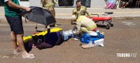 Motociclista é socorrido pelo Siate após colisão na Av. Javier Koelbel Motociclista é socorrido pelo Siate após colisão na Av. Javier Koelbel