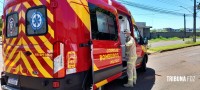 Motociclista é socorrido pelo Siate após colisão na Av. Javier Koelbel Motociclista é socorrido pelo Siate após colisão na Av. Javier Koelbel