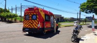 Motociclista é socorrido pelo Siate após colisão na Av. Javier Koelbel Motociclista é socorrido pelo Siate após colisão na Av. Javier Koelbel