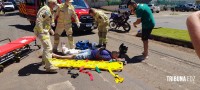 Motociclista é socorrido pelo Siate após colisão na Av. Javier Koelbel Motociclista é socorrido pelo Siate após colisão na Av. Javier Koelbel