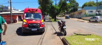 Motociclista é socorrido pelo Siate após colisão na Av. Javier Koelbel Motociclista é socorrido pelo Siate após colisão na Av. Javier Koelbel