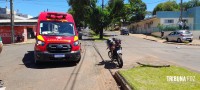 Motociclista é socorrido pelo Siate após colisão na Av. Javier Koelbel Motociclista é socorrido pelo Siate após colisão na Av. Javier Koelbel