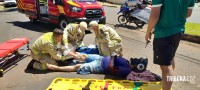 Motociclista é socorrido pelo Siate após colisão na Av. Javier Koelbel Motociclista é socorrido pelo Siate após colisão na Av. Javier Koelbel
