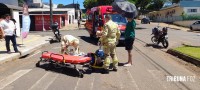 Motociclista é socorrido pelo Siate após colisão na Av. Javier Koelbel Motociclista é socorrido pelo Siate após colisão na Av. Javier Koelbel