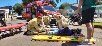 Motociclista é socorrido pelo Siate após colisão na Av. Javier Koelbel Motociclista é socorrido pelo Siate após colisão na Av. Javier Koelbel
