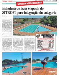 Nova gestão do SITROFI intensifica negociações, amplia filiações e investe em estrutura de lazer Nova gestão do SITROFI intensifica negociações, amplia filiações e investe em estrutura de lazer