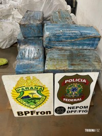 BPFRON e PF apreende 334,5 Kg de entorpecentes em Foz do Iguaçu BPFRON e PF apreende 334,5 Kg de entorpecentes em Foz do Iguaçu