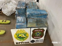 BPFRON e PF apreende 334,5 Kg de entorpecentes em Foz do Iguaçu BPFRON e PF apreende 334,5 Kg de entorpecentes em Foz do Iguaçu