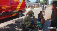 Motociclista é socorrido pelo Siate após queda no Jardim Novo Horizonte Motociclista é socorrido pelo Siate após queda no Jardim Novo Horizonte