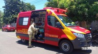 Motociclista é socorrido pelo Siate após queda no Jardim Novo Horizonte Motociclista é socorrido pelo Siate após queda no Jardim Novo Horizonte