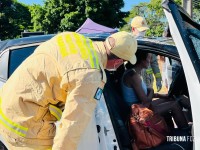 Colisão entre ônibus e carro é registrada na Vila A Colisão entre ônibus e carro é registrada na Vila A