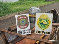 BPFRON e PF apreendem embarcação drogas e munições em porto clandestino em Foz do Iguaçu BPFRON e PF apreendem embarcação drogas e munições em porto clandestino em Foz do Iguaçu