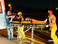 Grave acidente entre carro e moto deixa mulher em estado gravíssimo na Av. Perimetral Leste Grave acidente entre carro e moto deixa mulher em estado gravíssimo na Av. Perimetral Leste