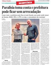 Paralisia toma conta e prefeitura pode ficar sem arrecadação Paralisia toma conta e prefeitura pode ficar sem arrecadação