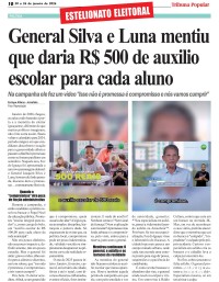 General Silva e Luna mentiu que daria R$ 500 de auxilio escolar para cada aluno General Silva e Luna mentiu que daria R$ 500 de auxilio escolar para cada aluno