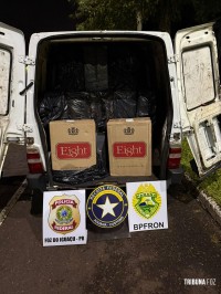 PF, PM e RF prendem paraguaio com veiculo carregado com cigarros no Porto Meira durante a madrugada em Foz do Iguaçu PF, PM e RF prendem paraguaio com veiculo carregado com cigarros no Porto Meira durante a madrugada em Foz do Iguaçu