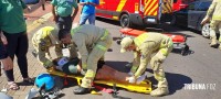 Siate socorre motociclista após colisão no Boicy Siate socorre motociclista após colisão no Boicy