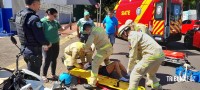 Siate socorre motociclista após colisão no Boicy Siate socorre motociclista após colisão no Boicy
