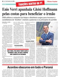 TRAIÇÕES DENTRO DO PT: Enio Verri apunhala Gleisi Hoffmann pelas costas para beneficiar o irmão TRAIÇÕES DENTRO DO PT: Enio Verri apunhala Gleisi Hoffmann pelas costas para beneficiar o irmão