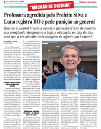 Professora agredida pelo Prefeito Silva e Luna registra BO e pede punição ao general Professora agredida pelo Prefeito Silva e Luna registra BO e pede punição ao general
