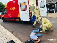Manobra de “grau” termina em queda e deixa motociclista ferido no Bairro Três Bandeiras Manobra de “grau” termina em queda e deixa motociclista ferido no Bairro Três Bandeiras