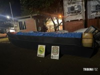 BPFRON e PF apreendem embarcação carregada com cigarros contrabandeados em São Miguel do Iguaçu BPFRON e PF apreendem embarcação carregada com cigarros contrabandeados em São Miguel do Iguaçu