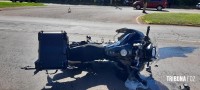 Motociclista é socorrido pelo Siate após colisão na Av. das Cataratas Motociclista é socorrido pelo Siate após colisão na Av. das Cataratas