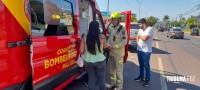 Motociclista é socorrido pelo Siate após colisão na Av. das Cataratas Motociclista é socorrido pelo Siate após colisão na Av. das Cataratas