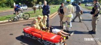 Motociclista é socorrido pelo Siate após colisão na Av. das Cataratas Motociclista é socorrido pelo Siate após colisão na Av. das Cataratas