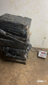 PF e PMPR localizam 117,7 Kg de maconha nas margens do Rio Paraná em Foz do Iguaçu PF e PMPR localizam 117,7 Kg de maconha nas margens do Rio Paraná em Foz do Iguaçu