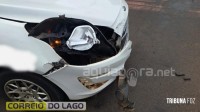 Colisão entre carro e moto é registrado no centro de Marechal Cândido Rondon Colisão entre carro e moto é registrado no centro de Marechal Cândido Rondon