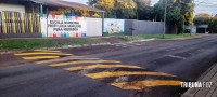 O cumulo de pintar lombadas defeituosas em Foz do Iguaçu O cumulo de pintar lombadas defeituosas em Foz do Iguaçu