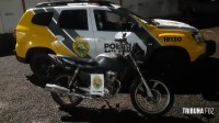 PM recupera motocicleta com alerta de furto/roubo em São Miguel do Iguaçu PM recupera motocicleta com alerta de furto/roubo em São Miguel do Iguaçu