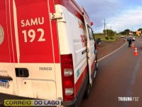 Acidente na PR-495 deixa dois feridos após colisão entre carro e caminhão em Santa Helena Acidente na PR-495 deixa dois feridos após colisão entre carro e caminhão em Santa Helena