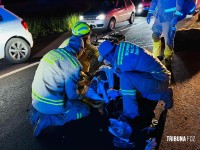 Motociclista fica ferido após colidir com cavalinho (potro) na perimetral leste; animal morreu no local Motociclista fica ferido após colidir com cavalinho (potro) na perimetral leste; animal morreu no local