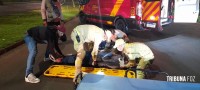 Motociclista sofre queda e é socorrido pelo Siate na Av. Safira Motociclista sofre queda e é socorrido pelo Siate na Av. Safira