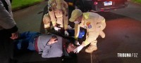 Motociclista sofre queda e é socorrido pelo Siate na Av. Safira Motociclista sofre queda e é socorrido pelo Siate na Av. Safira
