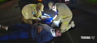 Motociclista sofre queda e é socorrido pelo Siate na Av. Safira Motociclista sofre queda e é socorrido pelo Siate na Av. Safira