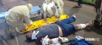 Motociclista sofre queda e é socorrido pelo Siate na Av. Safira Motociclista sofre queda e é socorrido pelo Siate na Av. Safira