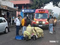 Motociclista fica ferido após colisão entre duas motos na Vila Portes Motociclista fica ferido após colisão entre duas motos na Vila Portes