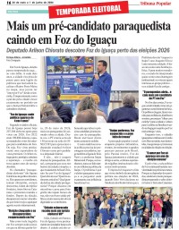 Mais um pré-candidato paraquedista caindo em Foz do Iguaçu Mais um pré-candidato paraquedista caindo em Foz do Iguaçu