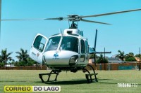 Morador de Santa Helena é transferido de helicóptero para Cascavel após infarto Morador de Santa Helena é transferido de helicóptero para Cascavel após infarto