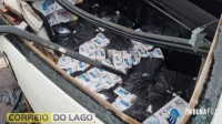 Carro carregado com contrabando de cigarros se envolve em forte colisão na BR-277 em Santa Tereza do Oeste Carro carregado com contrabando de cigarros se envolve em forte colisão na BR-277 em Santa Tereza do Oeste