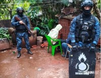 Uma boca de fumo foi desmantelada em Puerto Iguazú onde 3 pessoas foram presas e mais de 70 doses de drogas apreendidas Uma boca de fumo foi desmantelada em Puerto Iguazú onde 3 pessoas foram presas e mais de 70 doses de drogas apreendidas