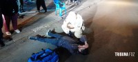 Motociclista é socorrido pelo Siate após queda no Porto Meira durante a madrugada Motociclista é socorrido pelo Siate após queda no Porto Meira durante a madrugada