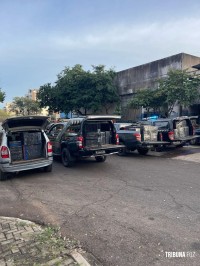 PF e PM apreendem carga de eletrônicos avaliada em cerca de R$ 8 milhões no Bairro Porto Meira em Foz do Iguaçu PF e PM apreendem carga de eletrônicos avaliada em cerca de R$ 8 milhões no Bairro Porto Meira em Foz do Iguaçu