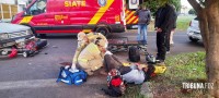 Motociclista é socorrido pelo Siate após colisão no Jardim Patriarca Motociclista é socorrido pelo Siate após colisão no Jardim Patriarca