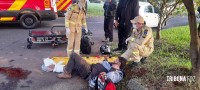 Motociclista é socorrido pelo Siate após colisão no Jardim Patriarca Motociclista é socorrido pelo Siate após colisão no Jardim Patriarca